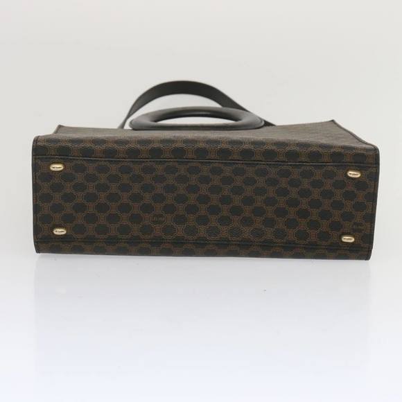 CELINE Macadam Canvas Hand Bag PVC 2way Black Auth 67776A - Picture 5 of 16